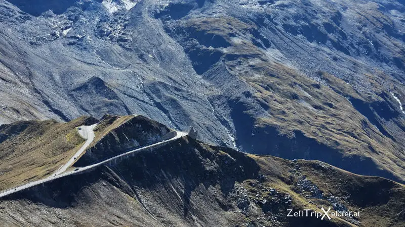Großglockner Hochalpenstraße mit Blick auf das Fuschertörl